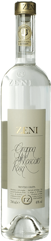 Envio grátis | Aguardente Grappa Zeni di Moscato Rosa Alto Adige Itália 70 cl