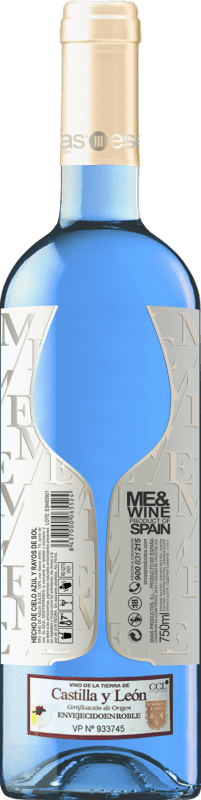 10,95 € Free Shipping | White wine Esencias ME&Blue Spain Chardonnay Bottle 75 cl