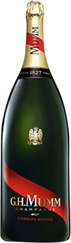 Envoi gratuit | Blanc mousseux G.H. Mumm Cordon Rouge A.O.C. Champagne Champagne France Pinot Noir, Chardonnay, Pinot Meunier Bouteille Salmanazar 9 L