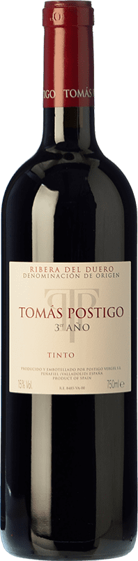 34,95 € | Red wine Tomás Postigo 3er Año D.O. Ribera del Duero Castilla y León Spain Tempranillo, Merlot, Cabernet Sauvignon Bottle 75 cl