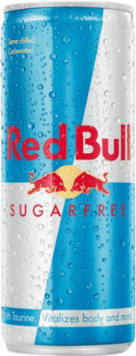 Free Shipping | 24 units box Soft Drinks & Mixers Red Bull Energy Drink Sugarfree Can 25 cl