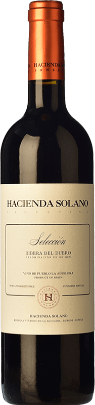 Envoi gratuit | Vin rouge Hacienda Solano Selección D.O. Ribera del Duero Castille et Leon Espagne Tempranillo 75 cl