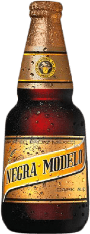 72,95 € 免费送货| 盒装24个啤酒Modelo Corona Negra 三分之一升瓶33 cl