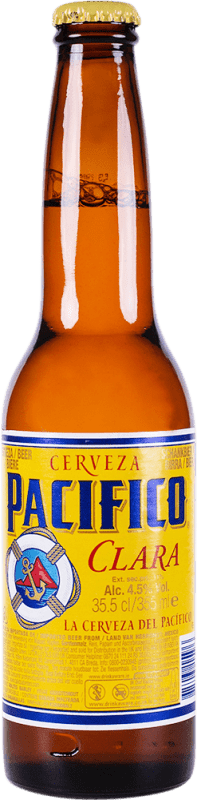 Envoi gratuit | Boîte de 24 unités Bière Modelo Corona Pacífico Clara Bouteille Tiers 35 cl