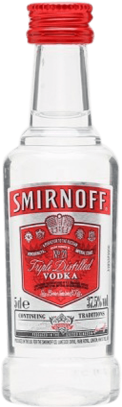 1,95 € | Vodka Smirnoff 5 Miniature Red cl Label Bottle France