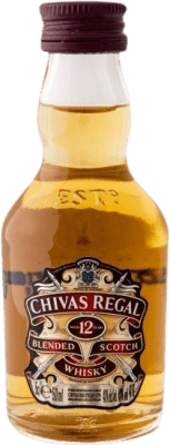 免费送货 | 威士忌混合 Chivas Regal 苏格兰 英国 12 岁 微型瓶 5 cl