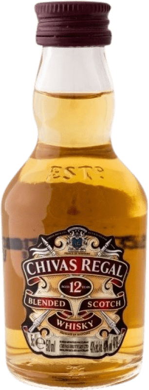 4,95 € Kostenloser Versand | Blended Whisky Chivas Regal 12 Jahre Miniaturflasche 5 cl