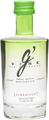 6,95 € | Ginebra Gin G'Vine Floraison Francia Botellín Miniatura 5 cl