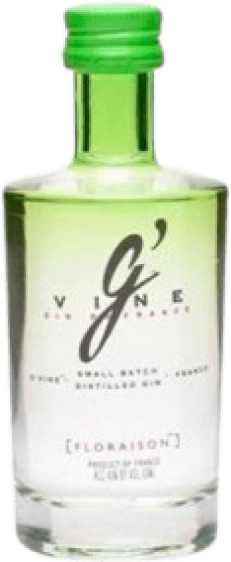 Envio grátis | Gin G'Vine Floraison Gin França Garrafa Miniatura 5 cl