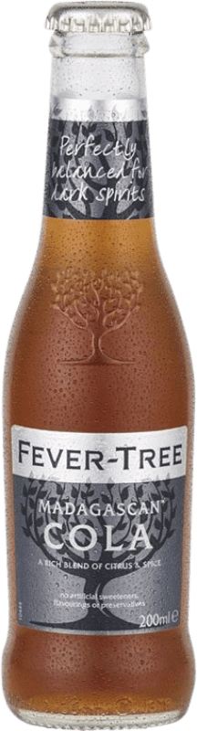 Kostenloser Versand | 24 Einheiten Box Getränke und Mixer Fever-Tree Madagascan Cola Kleine Flasche 20 cl