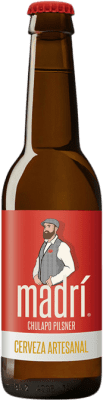 Kostenloser Versand | 24 Einheiten Box Bier La Sagra Madrí Chulapo Drittel-Liter-Flasche 33 cl