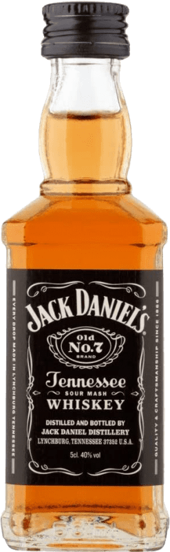 Spedizione Gratuita | Whisky Bourbon Jack Daniel's Old No.7 stati Uniti Bottiglia Miniatura 5 cl