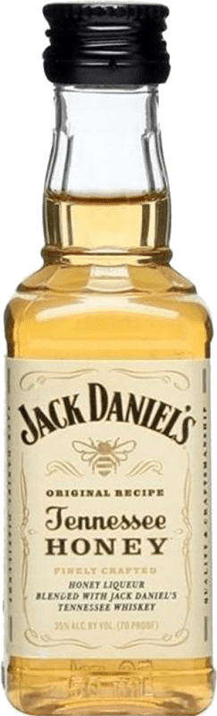 4,95 € Envio grátis | Whisky Bourbon Jack Daniel's Garrafinha Miniatura 5 cl Honey — Mel