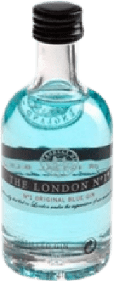 Kostenloser Versand | Gin The London Gin Nº 1 Original Blue Gin Miniaturflasche 5 cl