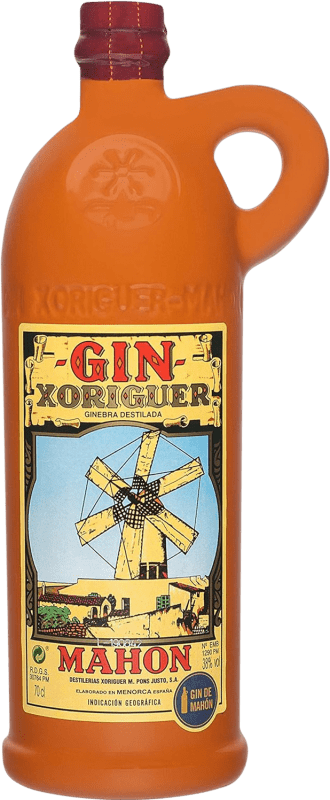 Free Shipping | Gin Xoriguer Gin Caneca Cerámica 70 cl