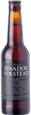 Envio grátis | Caixa de 24 unidades Cerveja Senador Volstead Roja al Bourbon Garrafa Terço 33 cl