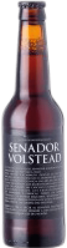 37,95 € Envio grátis | Caixa de 24 unidades Cerveja Senador Volstead Red Ale — Vermelha Garrafinha Terço 33 cl Bourbon