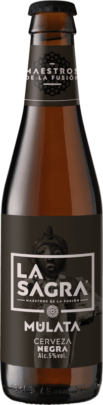 Envío gratis | Caja de 24 unidades Cerveza La Sagra Mulata Tostada España Botellín Tercio 33 cl