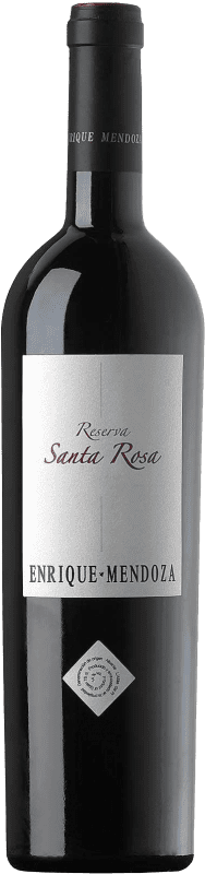 61,95 € | Red wine Enrique Mendoza Santa Rosa Reserva D.O. Alicante Valencian Community Spain Merlot, Syrah, Cabernet Magnum Bottle 1,5 L