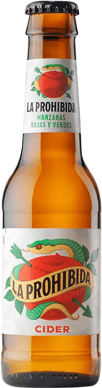38,95 € Free Shipping | 24 units box Cider La Prohibida Cider Small Bottle 25 cl Manzana — Apple