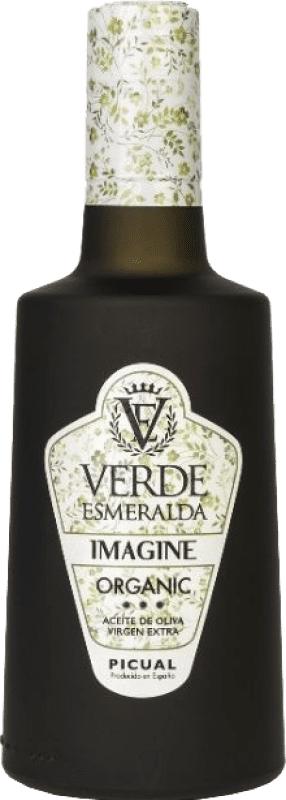 Envío gratis | Aceite de Oliva Verde Esmeralda Imagine AOVE Virgen Extra España Picual Organic — Ecológico Botella Medium 50 cl