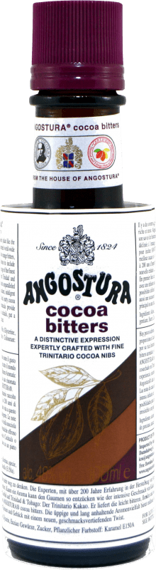 Spedizione Gratuita | Liquori Angostura Aromatic Cocoa Trinidad e Tobago Bottiglia Miniatura 10 cl