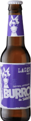 ビール 24個入りボックス La Sagra Burro de Sancho Lager 3分の1リットルのボトル 33 cl