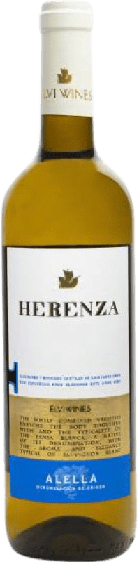 免费送货 | 白酒 Elvi Herenza Blanco Kosher D.O. Alella 加泰罗尼亚 西班牙 Sauvignon White, Pansa Blanca 75 cl