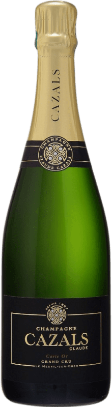 Kostenloser Versand | Weißer Sekt Claude Cazals Carte Or Grand Cru A.O.C. Champagne Champagner Frankreich Chardonnay 75 cl