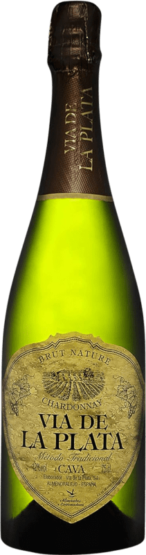 Envoi gratuit | Blanc mousseux Vía de la Plata Brut Nature D.O. Cava Estrémadure Espagne Chardonnay 75 cl