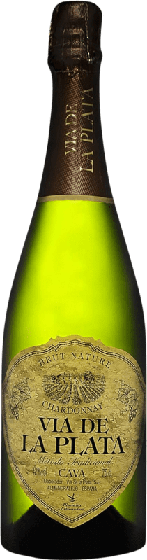 8,95 € Envio grátis | Espumante Branco Vía de la Plata Brut Nature — Bruto Natural D.O. Cava