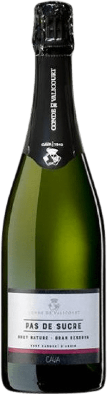 Envio grátis | Espumante branco Conde de Valicourt Pas de Sucre D.O. Cava Catalunha Espanha Macabeo, Xarel·lo, Parellada 75 cl