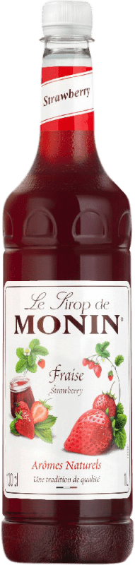 免费送货 | 鸡尾酒糖浆 Monin 法国 1 L PET — 塑料 Fraise — 草莓 不含酒精