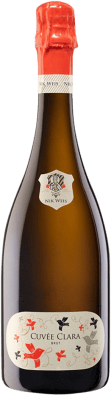 Бесплатная доставка | Белое игристое St. Urbans-Hof Nik Weis Cuvée Clara Sekt Q.b.A. Mosel Mosel Германия Pinot Black, Chardonnay, Riesling 75 cl