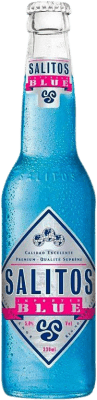 Free Shipping | 24 units box Beer Salitos Blue Mexico One-Third Bottle 33 cl