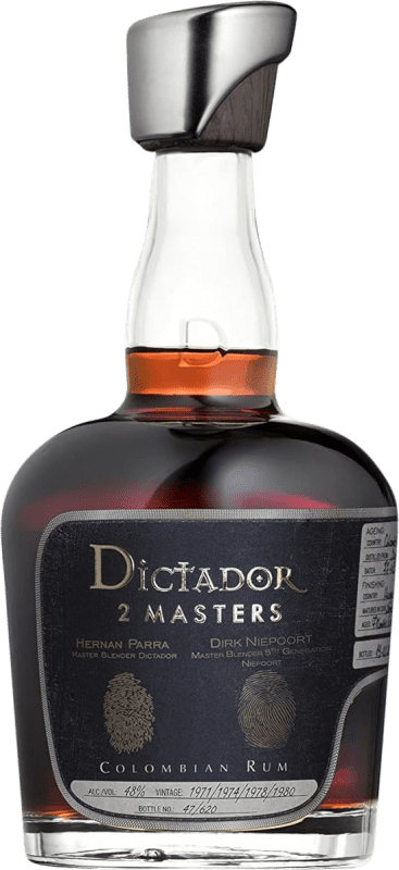 Free Shipping | Rum Dictador 2 Masters Niepoort Colombia 70 cl