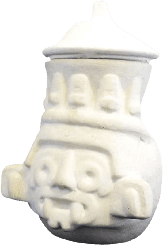 39,95 € Envío gratis | Tequila La Cofradía Tlaloc Ceramic Porcelain — Porcelana Cerámica XA Extra Añejo Botella Medium 50 cl