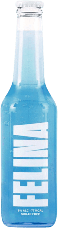 37,95 € Free Shipping | 24 units box Soft Drinks & Mixers Beremot Felina Drink Blue One-Third Bottle 33 cl