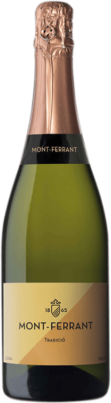 Бесплатная доставка | Белое игристое Mont-Ferrant Tradició брют D.O. Cava Каталония Испания Macabeo, Xarel·lo, Chardonnay, Parellada 75 cl