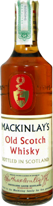 Free Shipping | Whisky Blended Mackinlay's Old Scotch Collector's Specimen 1970's United Kingdom 75 cl