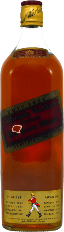 Free Shipping | Whisky Blended Johnnie Walker 1.125 L Collector's Specimen 1970's United Kingdom 1 L