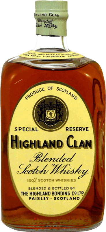55,95 € | Whisky Blended Highland Bonding Clan Special Espécime de Colecionador década de 1970 Reserva Reino Unido 75 cl
