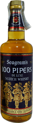 Blended Whisky Seagram's 100 Pipers en Estuche con Vaso Spécimen de Collection années 1970's 75 cl