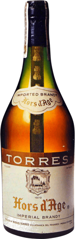 Envio grátis | Brandy Conhaque Miguel Torres Hors d'Age 73 cl Espécime de Colecionador década de 1970 D.O. Jerez-Xérès-Sherry Andaluzia Reino Unido 72 cl