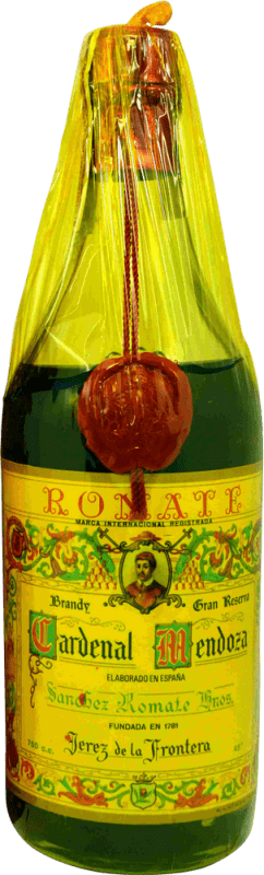 Envoi gratuit | Brandy Sánchez Romate Cardenal Mendoza Spécimen de Collection années 1970's Grande Réserve Espagne 75 cl