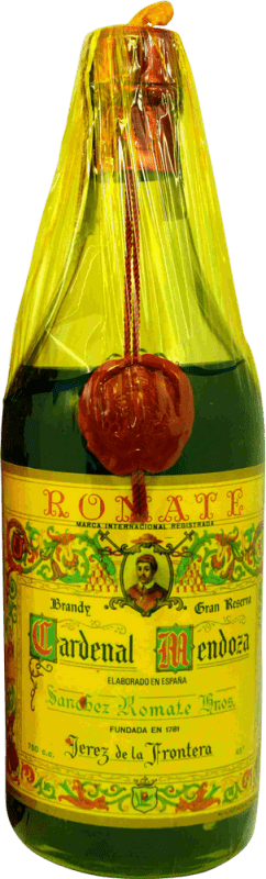 Бесплатная доставка | Бренди Sánchez Romate Cardenal Mendoza 1970's Гран Резерва Испания 75 cl Коллекционный экземпляр Не предназначен для употребления