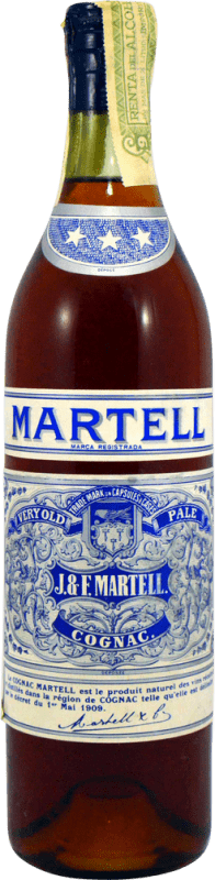275,95 € | Cognac Conhaque Martell 3 Stars Botella Alta Espécime de Colecionador década de 1960 A.O.C. Cognac França 75 cl