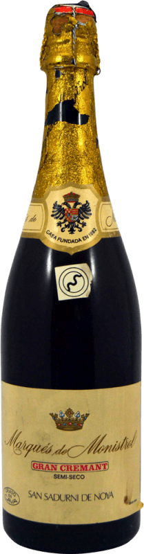 Free Shipping | White sparkling Marqués de Monistrol Collector's Specimen 1960's D.O. Cava Catalonia Spain 75 cl