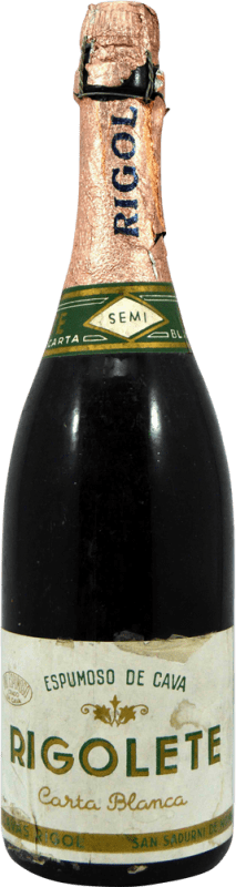 44,95 € | Espumante branco Rigol Rigolete Espumoso de Cava Espécime de Colecionador década de 1970 D.O. Cava Catalunha Espanha 75 cl