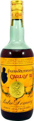 Brandy Conhaque Pedro Domecq Carlos III Tapón de Rosca Espécime de Colecionador década de 1970 75 cl